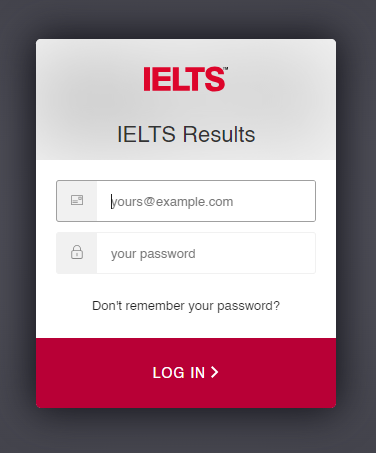 TRF Verification website Login page